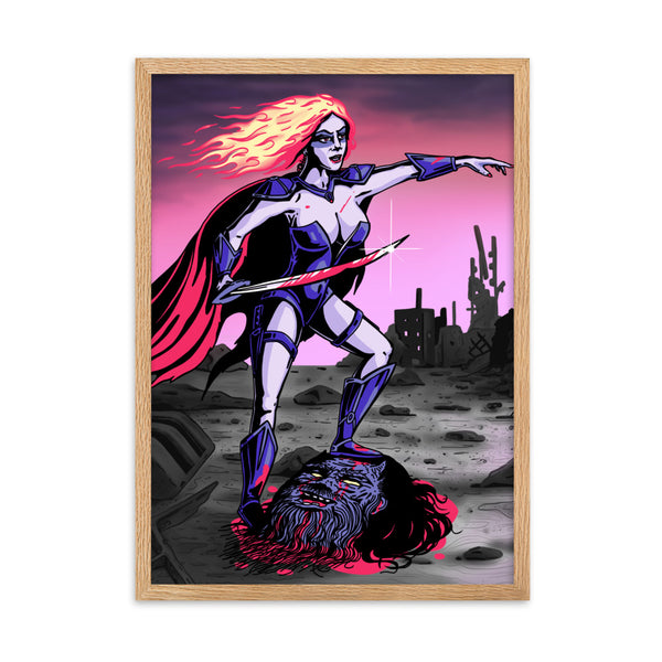 FLAME WARRIOR Framed Art Print