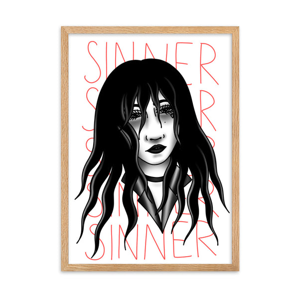 SINNER Framed Art Print