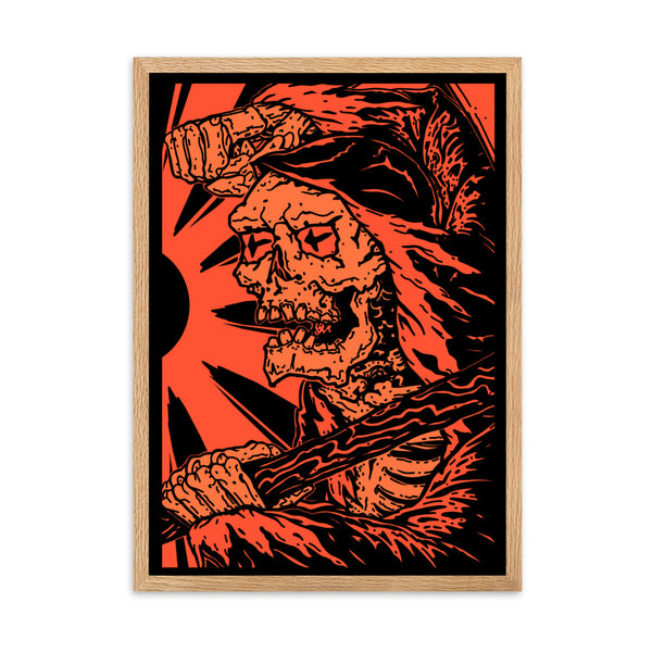 DEATH IN RED Framed Art Print