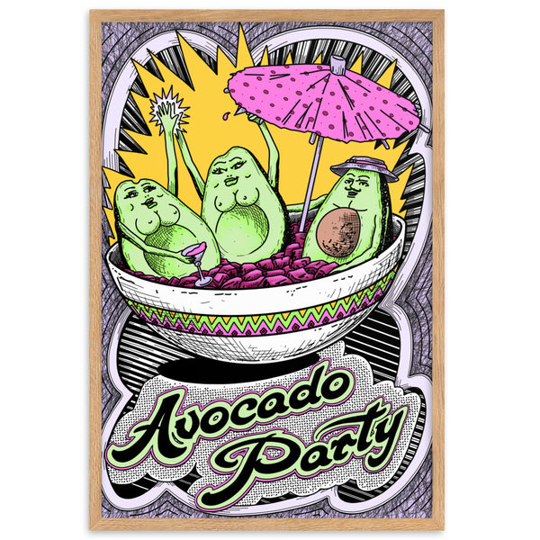 AVOCADO PARTY Framed Art Print