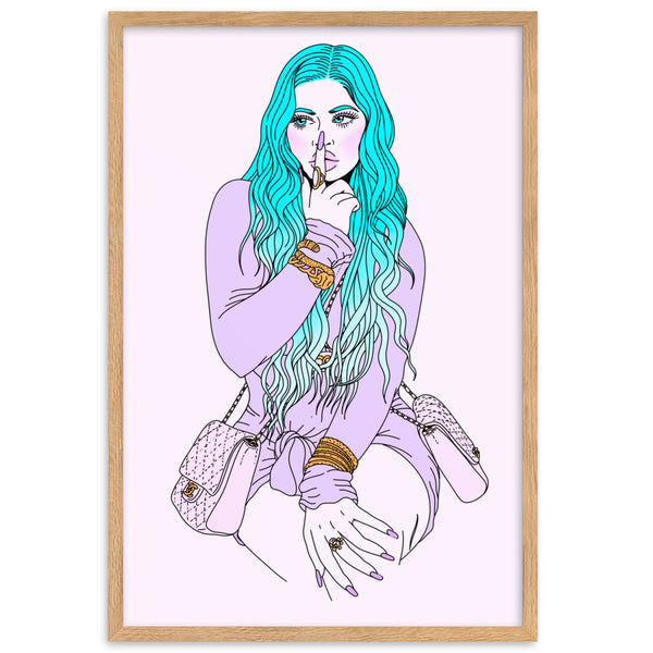 BLUE KYLIE Framed Art Print