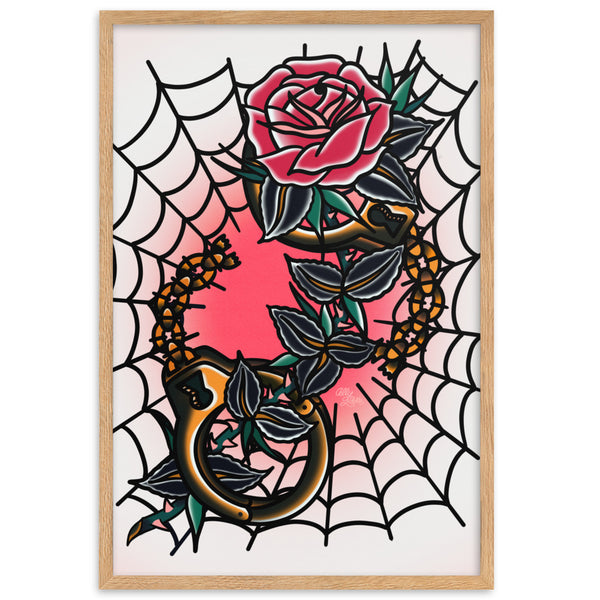 CUFFS & WEBS Framed Art Print