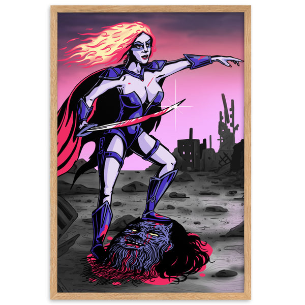 FLAME WARRIOR Framed Art Print