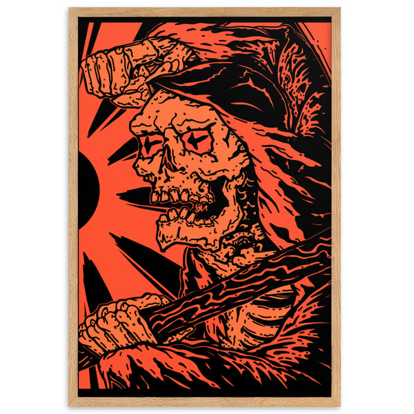 DEATH IN RED Framed Art Print