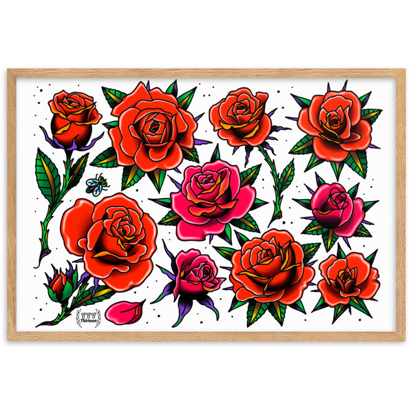 ROSES Framed Art Print