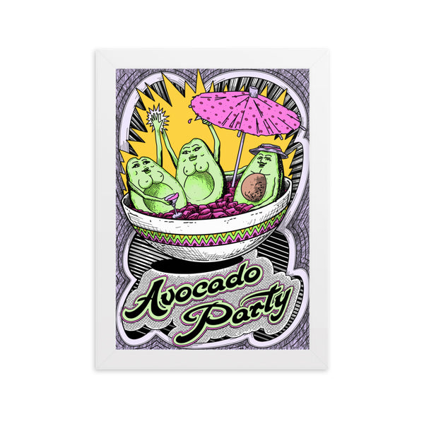 AVOCADO PARTY Framed Art Print