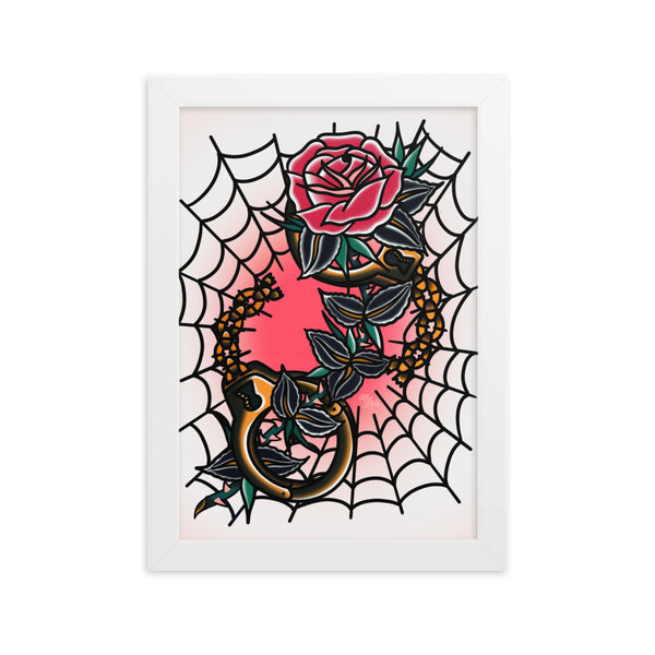 CUFFS & WEBS Framed Art Print