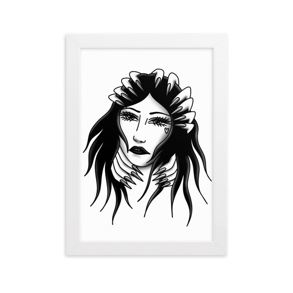 FIGHTING DEMONS Framed Art Print