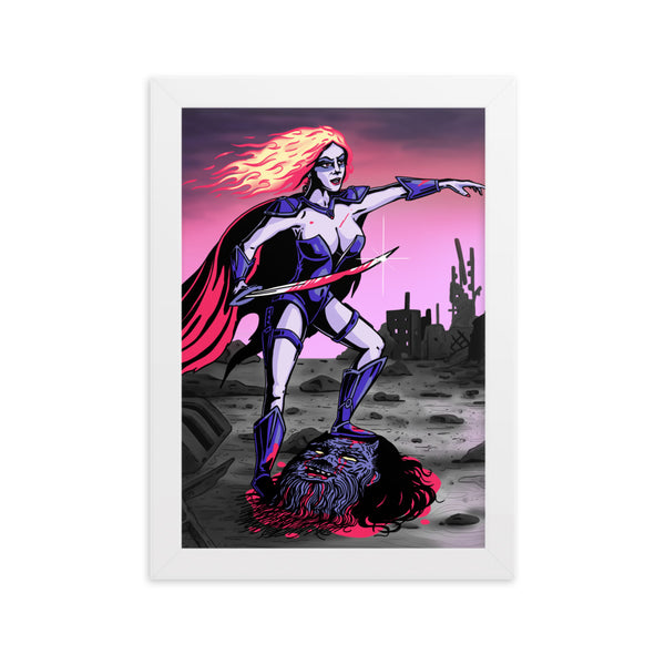 FLAME WARRIOR Framed Art Print