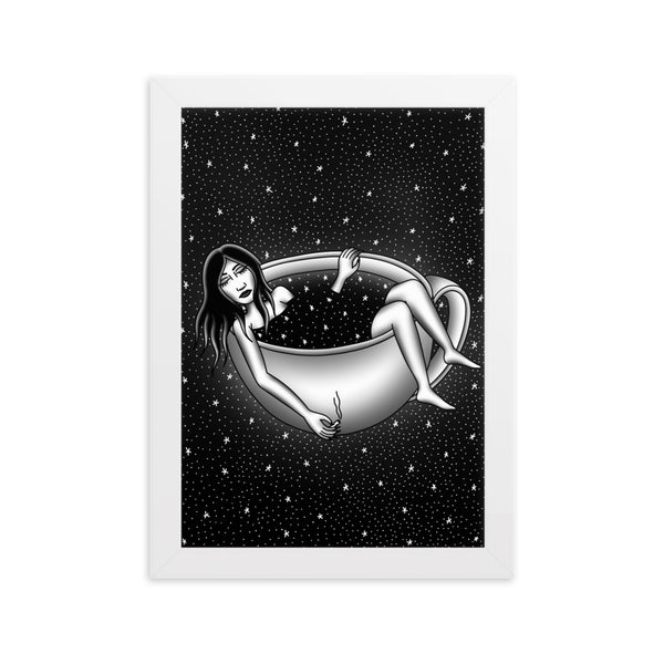 CAFFEINATED DREAMS Framed Art Print