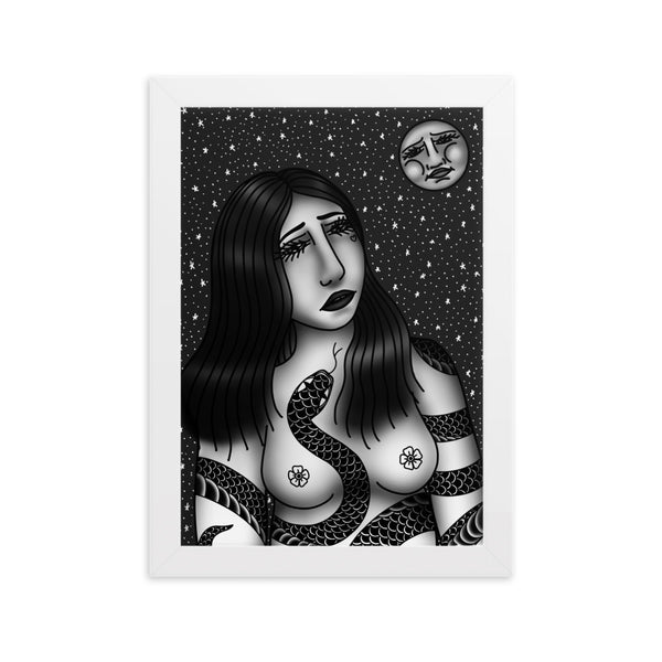 CONVERSATIONS WITH THE MOON Framed Art Print