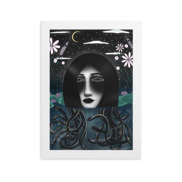 IN WITH HER SIN Framed Art Print