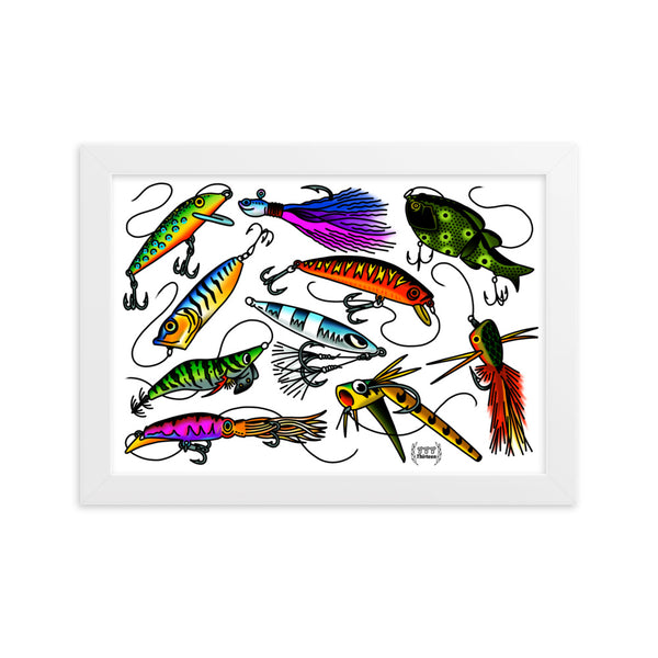 LURES Framed Art Print