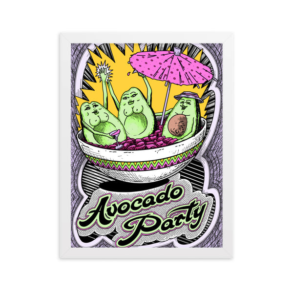 AVOCADO PARTY Framed Art Print