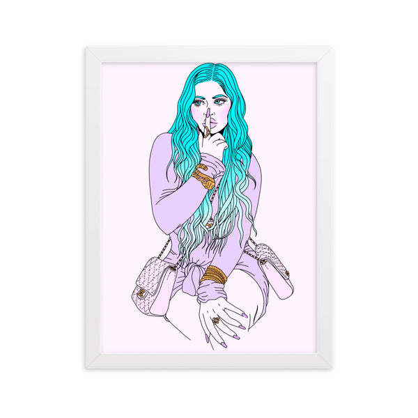 BLUE KYLIE Framed Art Print