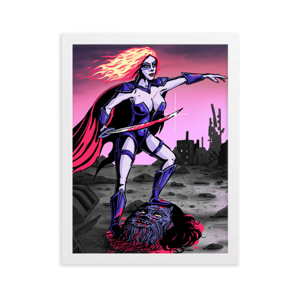 FLAME WARRIOR Framed Art Print