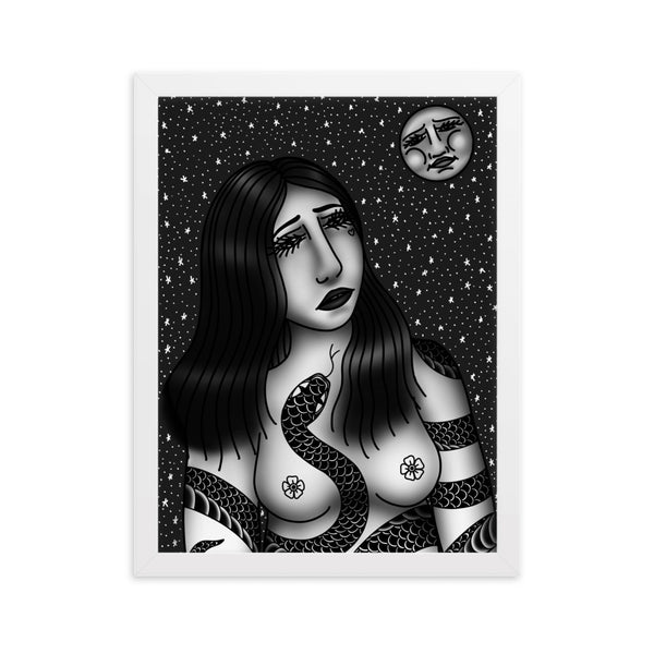 CONVERSATIONS WITH THE MOON Framed Art Print