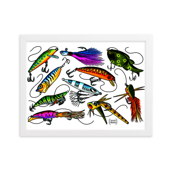 LURES Framed Art Print