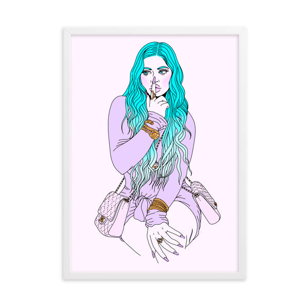 BLUE KYLIE Framed Art Print