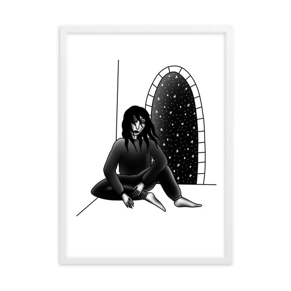 STAY INSIDE Framed Art Print