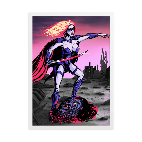 FLAME WARRIOR Framed Art Print