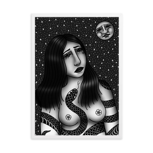 CONVERSATIONS WITH THE MOON Framed Art Print