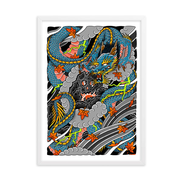 DRAGON SKULL Framed Art Print