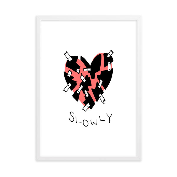 SLOWLY Framed Art Print