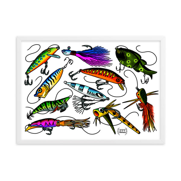 LURES Framed Art Print