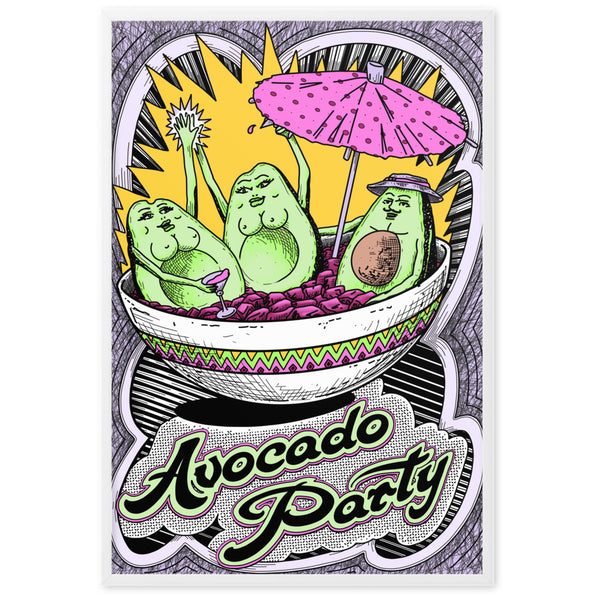 AVOCADO PARTY Framed Art Print