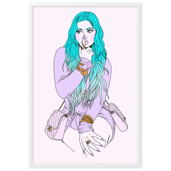 BLUE KYLIE Framed Art Print