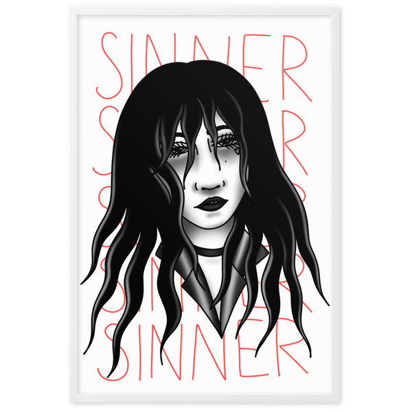 SINNER Framed Art Print