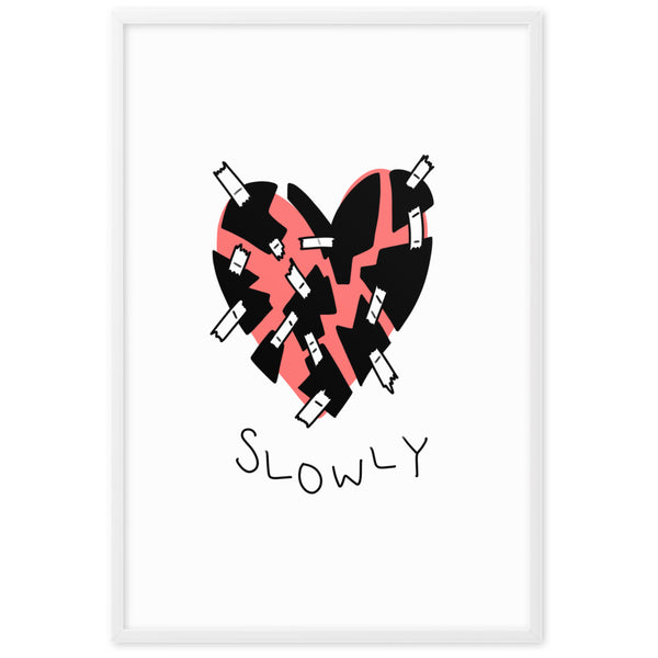 SLOWLY Framed Art Print