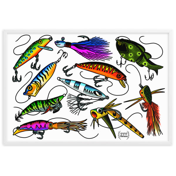 LURES Framed Art Print