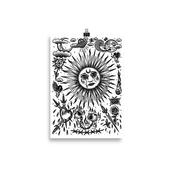 SAD SUN Art Print