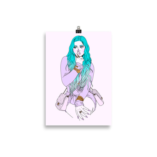 BLUE KYLIE Art Print