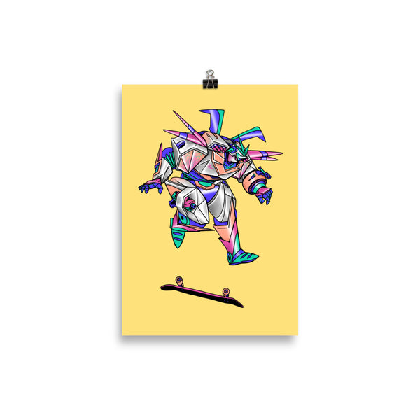 ROBOT SKATER Art Print