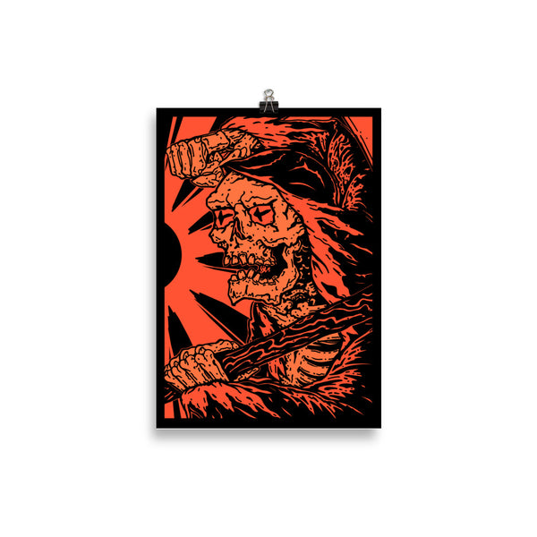 DEATH IN RED Art Print