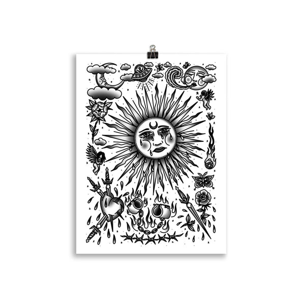 SAD SUN Art Print