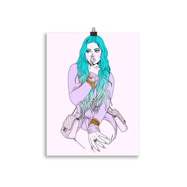 BLUE KYLIE Art Print