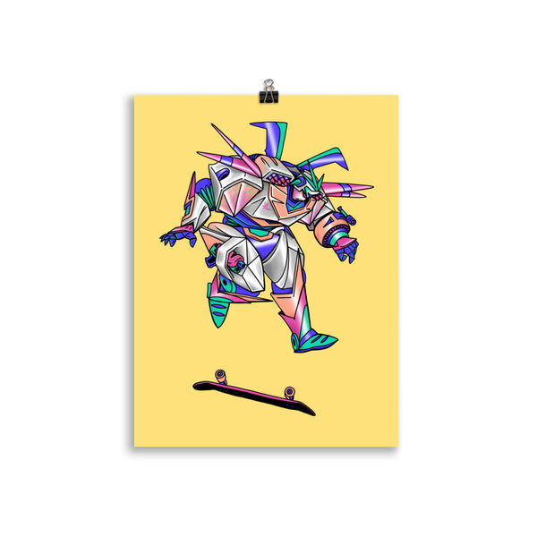 ROBOT SKATER Art Print