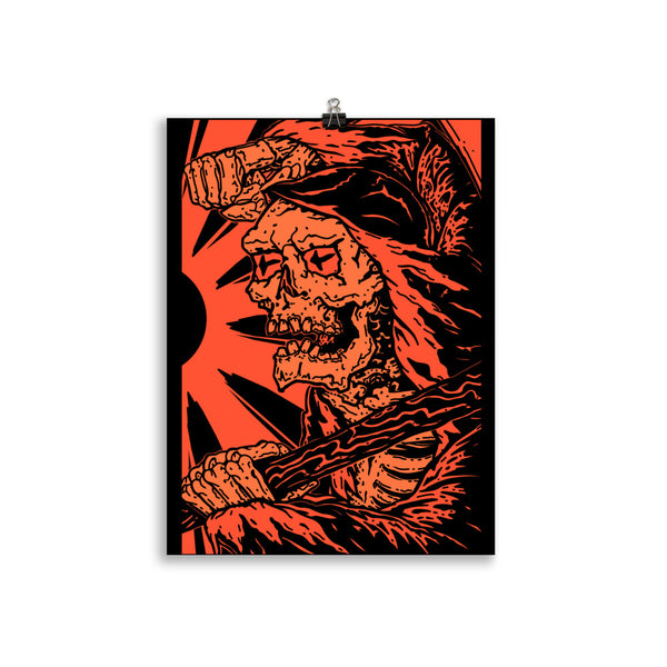 DEATH IN RED Art Print