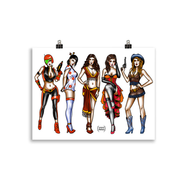 PIN UPS Art Print