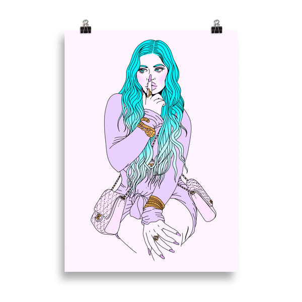 BLUE KYLIE Art Print