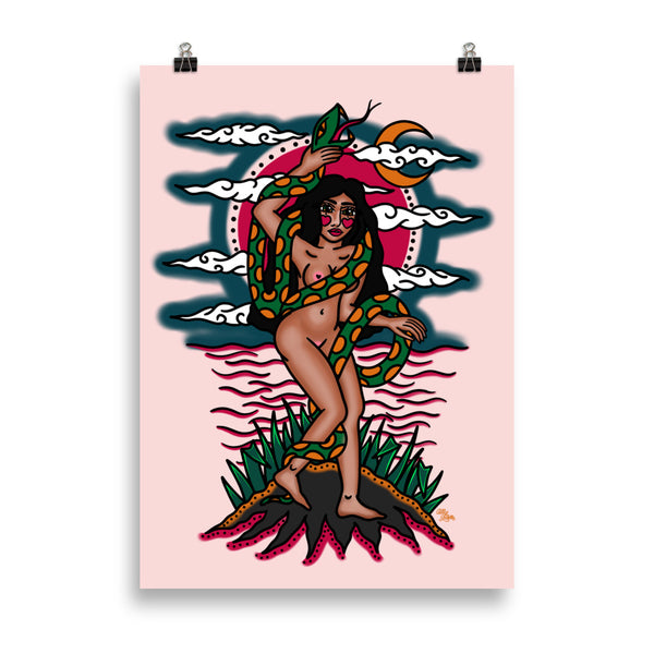 SNAKE CHARMER Art Print