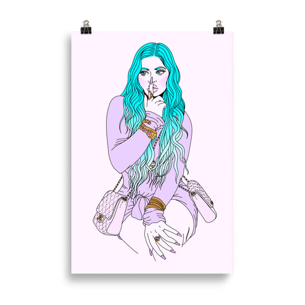 BLUE KYLIE Art Print