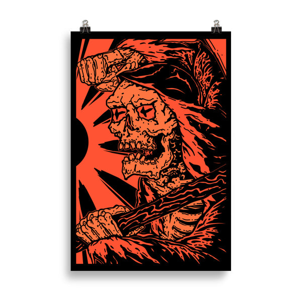 DEATH IN RED Art Print