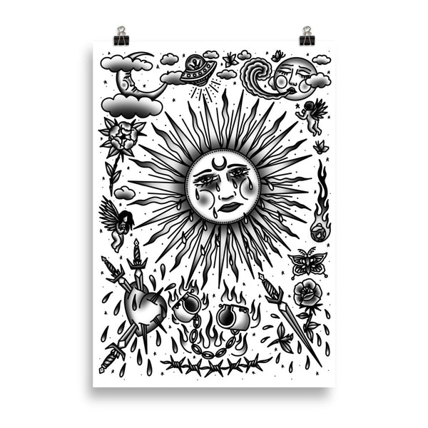 SAD SUN Art Print