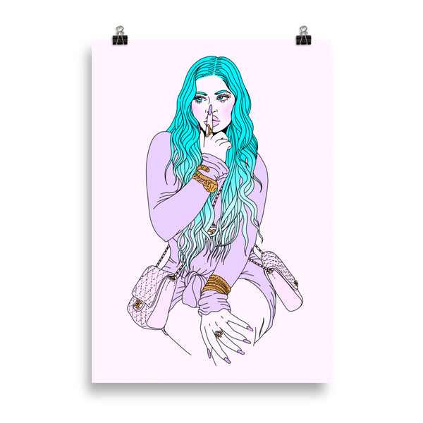 BLUE KYLIE Art Print