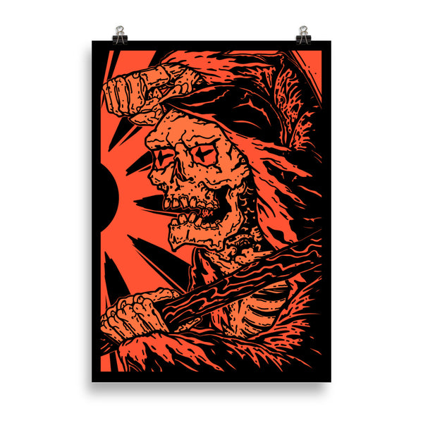 DEATH IN RED Art Print